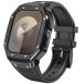 YOFITAR for Apple Watch �o���h�ƃP�[�X�Ɣw�ʃP�[�X��3in1��̌^�f�U�C�� 45mm/44mm apple watc