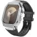 YOFITAR for Apple Watch �o���h�ƃP�[�X�Ɣw�ʃP�[�X��3in1��̌^�f�U�C�� 45mm/44mm apple watc