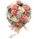  свадьба букет свадьба свадебный цветок жемчуг имеется можно выбрать цвет 6 вид (02 salmon розовый & белый )