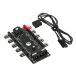 SinLoon кейс вентилятор 1-10 way SATA / IDE охлаждающий вентилятор Hub 4pin 12V вентилятор скорость управление ma/PWM соединительный кабель CPU