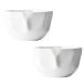  Dolce Duo посуда фарфоровая пиала .... лапша горшок одноцветный белый 2 шт. комплект посудомоечная машина соответствует микроволновая печь соответствует φ15.5×h9.2cm udon ramen горшок пара DAM