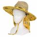  соломенная шляпа Excel 2WAY cocos nucifera no дерево рисунок тент имеется WPC-394 желтый / отдых уличный рыболовная снасть 