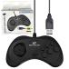 ǧ  ѥå ȥ顼 Official Sega Saturn USB Controller 8-Button Arcade Pad Black for PC/Mac/Steam