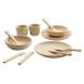  план игрушка стол одежда комплект "дочки-матери" посуда из дерева 2 лет ~