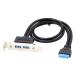 USB 3.0 женский задняя панель из материнская плата 20 пин кабель,PCI держатель 40 cm