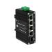  Mini in пыль настоящий 4 порт 10/100/1000Mbps Giga bit i-sa сеть переключатель,SFP порт имеется DIN направляющие / wall 