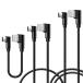 aceyoon USB Type C L знак кабель 3 шт. комплект (0.3m+1m+2m) обе край L type проект 90 раз высокая скорость зарядка максимальный 5V/2A высокая скорость данные пересылка 