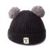 Kingsie вязаная шапка младенец baby вязаная шапка pompon имеется одноцветный симпатичный осень-зима защищающий от холода Kids девочка мужчина ( черный )