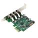 JSER трос ro файл 4 порт PCI-E-USB3.0 HUB PCIExpress повышение карта адаптор 5Gbps материнская плата для U3-038-10