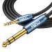 MillSO 6.35mm 3.5mm изменение кабель мужской - мужской аудио изменение кабель 3.5mm Mini штекер to 6.35mm стандарт штекер 24 золотой me