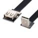 Cablecc выше угол USB 2.0 Type-A мужской - женский удлинение данные Flat тонкий FPC кабель,FPV &amp; диск &amp;