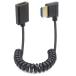 Duttek 8K L знак type HDMI пружина кабель 48Gbps правый направление HDMI мужской женский кабель HDMI 8K HDMI удлинение пружина кабель 8K Ul