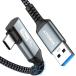 SUNGUY USB Type C кабель L знак 0.5M USB3.1 Gen2 10Gbps данные пересылка модель c кабель USB-A to
