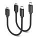 Type C Micro USB �P�[�u�� 0.3m 2�{�Z�b�gPopolier (USB C to micro) OTG�P�[�u�� 2.4A�o�� �^�C
