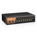 keepLiNK 10 порт PoE переключение ступица 10/100Mbps (8 порт PoE+ 120W) тихий звук вентилятор отсутствует металл блок энергосбережение проект 