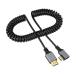xiwai HDMI мужской 4K 60hz - Mini HDMI 2.0 мужской стрейч пружина кабель 90 раз левый угол HDTV ноутбук ko