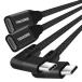 Thsucords 90 раз прямой угол USB C удлинение кабель 3M 2 шт. входит .Type C 3.2 Gen2 мужской - женский 20Gbps 4K видео удлинение ko-