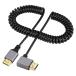 xiwai 4K 60hz HDMI 2.0 мужской -HDMI мужской стрейч пружина кабель прямой угол 90 раз коннектор HDTV монитор компьютер 