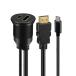 xiwai 2 порт водонепроницаемый пыленепроницаемый USB-C Type-C USB 2.0 &amp; HDMI 4K защелка крепление flash кабель удлинение панель приборов панель 