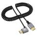 xiwai 4K 60hz HDMI 2.0 мужской -HDMI мужской стрейч пружина кабель левый угол 90 раз коннектор HDTV монитор компьютер 