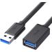 TRkin USB 3.0 5Gbps высокая скорость данные пересылка A-A type мужской * женский USB удлинение кабель 1.5m ( чёрный ) Windows персональный компьютер *USB A Poe 