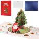 WD&amp;CD Рождество карта цельный 3D елка pop up Santa Claus карта g ведущий карта Рождество сообщение карта скол 