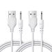 Deear рука массажер зарядка кабель USB to DC 2.5mm электрический зубная щетка / щетка для лица / массажер и т.п. для замены 100cm белый (2