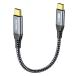 ZeroneTeck короткий .USB C на USB C кабель 0.3m USB3.2 Gen2 Type-C 20Gbps высокая скорость данные пересылка соответствует 100W внезапный скорость 