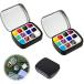 EsiFare? акварель Palette краски 2 штук Palette крышка имеется путешествие для художник для краситель 12 дыра краска кейс Palette . тарелка акварель кейс pare