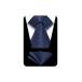 [HISDERN] бизнес галстук мужской формальный галстук темно-синий pocket square комплект бренд высококлассный .. день совершеннолетия День отца HC-0