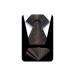 [HISDERN] бизнес галстук мужской формальный галстук Brown pocket square комплект бренд высококлассный .. день совершеннолетия День отца HC-0