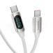 toocki usb c кабель 100W LED дисплей имеется [ белый 1M] модель C PD внезапный скорость зарядка typec нейлон плетеный iPhone