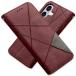 ZHUAZHULE кейс для iPhone16 iPhone 16 блокнот type кошелек type кожа смартфон кейс карта место хранения магнит тип подставка функция высококлассный 