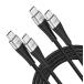 USB-C to USB-C �P�[�u�� 100W 3M 2�{�Z�b�g USB Type C �P �[�u�� ���� ���ϋv�i�C���� �^�C�vc �P�[ �u�� iP