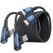 toocki usb c кабель L знак [1M+1M]2 шт. комплект PD/QC 60W/3A внезапный скорость зарядка разъединение предотвращение нейлон плетеный Android iPho