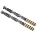 METALLIXITY дрель bit (12mm)2 шт 4341 высокая скорость сталь прямой рисунок 118° чёрный золотой отделка медь aluminium дерево пластик средний твердость для металла 
