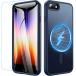 Fin2feel For iPhone SE3/SE2 кейс [MagSafe высокая скорость зарядка соответствует ] тонировка стёкол пленкой имеется вооруженные силы США MIL стандарт ударопрочный пожелтение предотвращение отпечаток пальца 