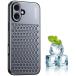 YUZOR iPhone 16 Plus для кейс aluminium сплав охлаждающий .. смартфон кейс 2 слой цельный . соты структура сетка ударопрочный вооруженные силы США защита инженерия a