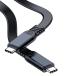Type-C кабель 1M USB C to C кабель USB 3.2(Gen2) 10Gbps высокая скорость данные пересылка PD соответствует 60W внезапный скорость зарядка Flat 
