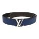  Louis Vuitton LV initial пряжка двусторонний ремень 100/40 M9080 унисекс blue blur un б/у [ одежда * мелкие вещи ]