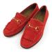  Gucci шланг bit замша Loafer 351305 женский красный GUCCI б/у [ одежда * мелкие вещи ]