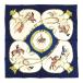  Hermes Calle 90 Pampa хлеб pa шарф унисекс темно-синий белый HERMES [ прекрасный товар ] б/у [ одежда * мелкие вещи ]