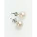 結婚 式 アクセサリー ゲスト パール　真珠　本真珠キャッチピアス　7.5-8ｍｍ　