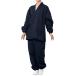  lady's fashion KYOETSU both etsu Samue winter with cotton pongee manner cloth reverse side f lease 16 lady's (S, navy blue )