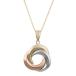 10k Tri-Color Gold Love Knot Necklace (18 inch)