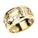 Solid 10k Yellow Gold Ring with Elephant, Owl, Horseshoe, Seven, Evil
