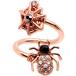 Body Candy 14G 316L Rose Gold PVD Steel Navel Ring Piercing Spider Spi