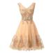 MILANO BRIDE Cheap Cocktail Dress Short Prom Party Dress Applique Belt