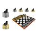 Black Dachshund Dog Hand-painted Chess Set Pieces