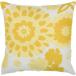 Rizzy Home blue . yellow 18 -inch floral print throwing pillow 18-Inch by 18-inch T-3511